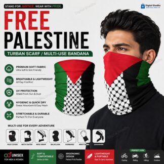 Free Palestine Flag Turban Scarf Multi-Use Bandana – UV Protection Headwear for Men & Women | Face Cover, Cycling, Riding & Outdoor Gear