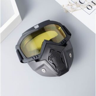 Motorcycle Bike Riding Helmet Open Face Mask Shield Goggle